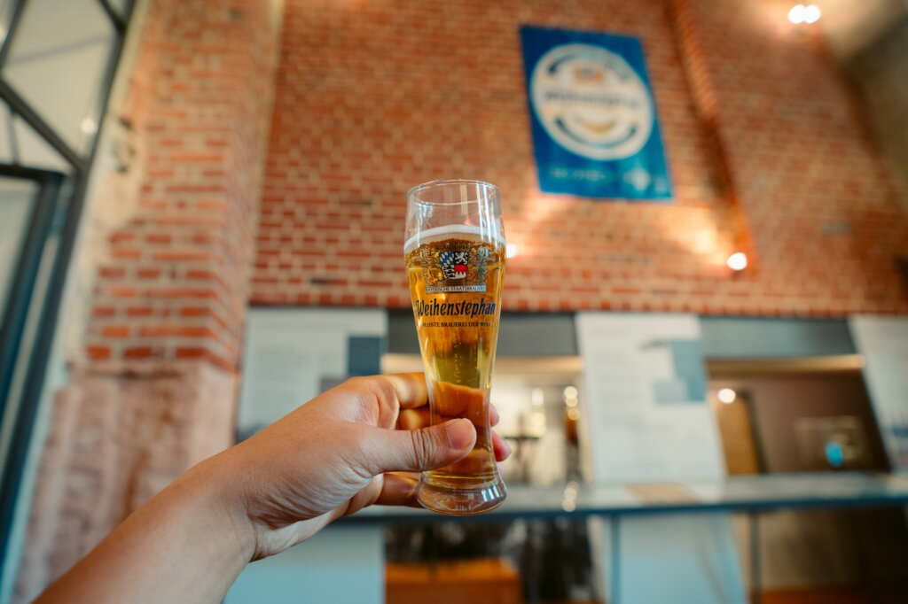 Beer held up at the Weihenstephan brewery in Germany