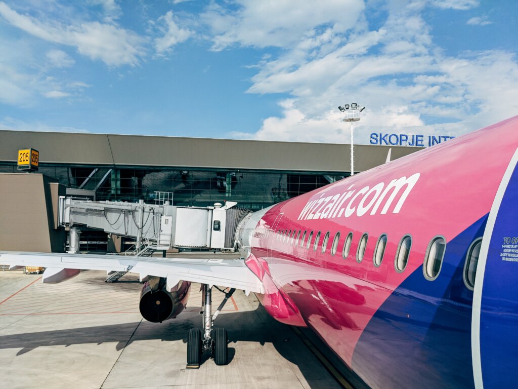 Wizz Air plane at Skopje Airport