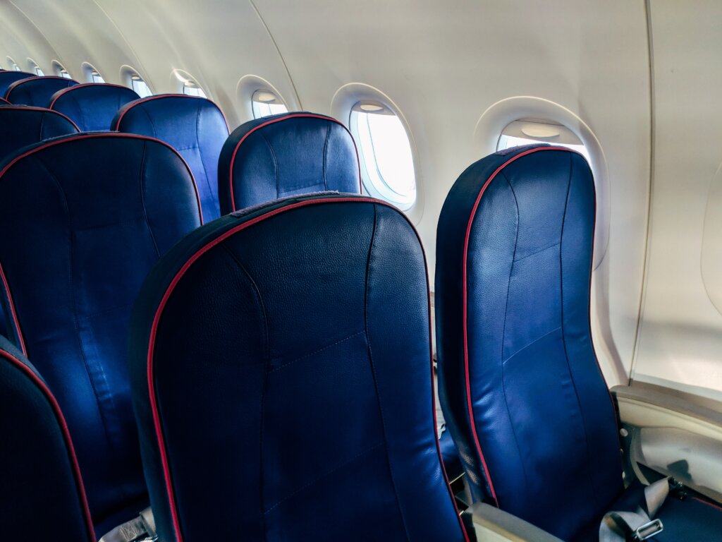 Interior of Wizz Air plane