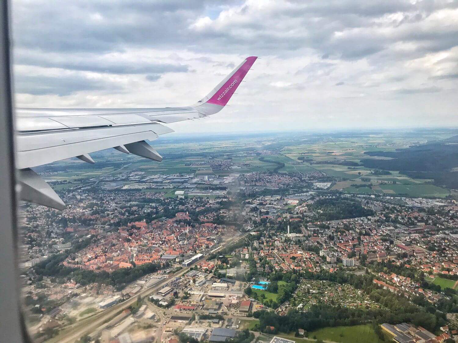 Wizz Air plane flying in the sky