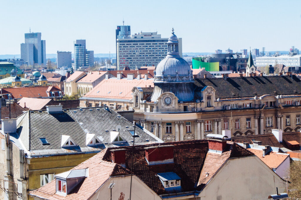 Zagreb view from Lotrščak Tower‬