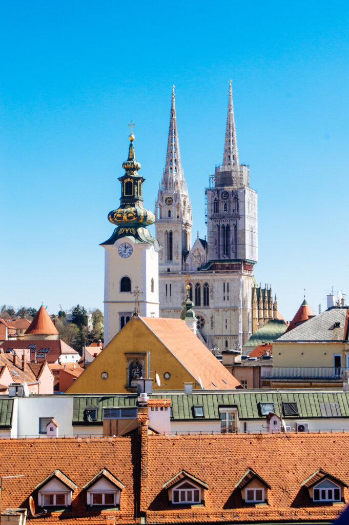 Zagreb view from Lotrščak Tower‬