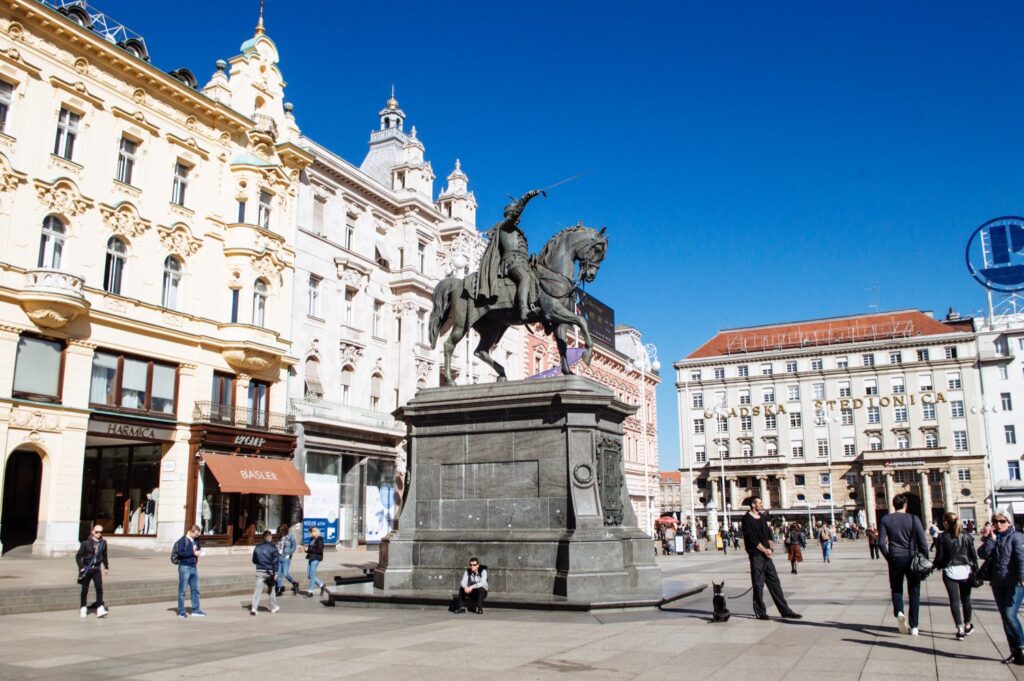 Ban Jelačić Square in Zagreb