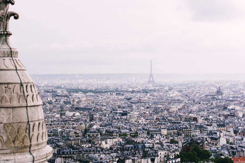 The best view ever from the Sacre Coeur Basilica in Montmartre, Paris