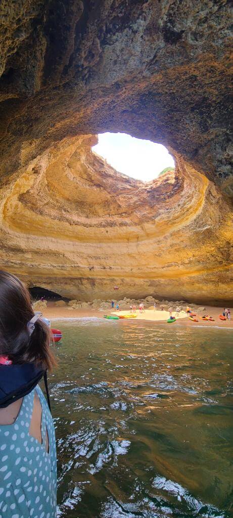 Cave with a dome light in the center