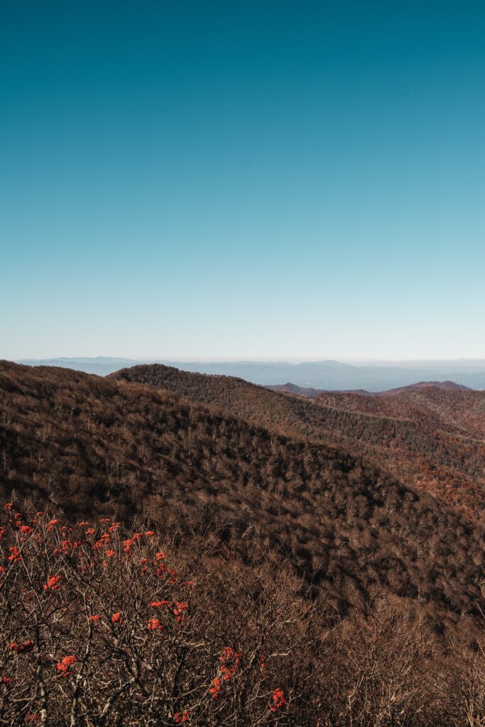 Mountain views along the Blue Ridge parkway in North Carolina