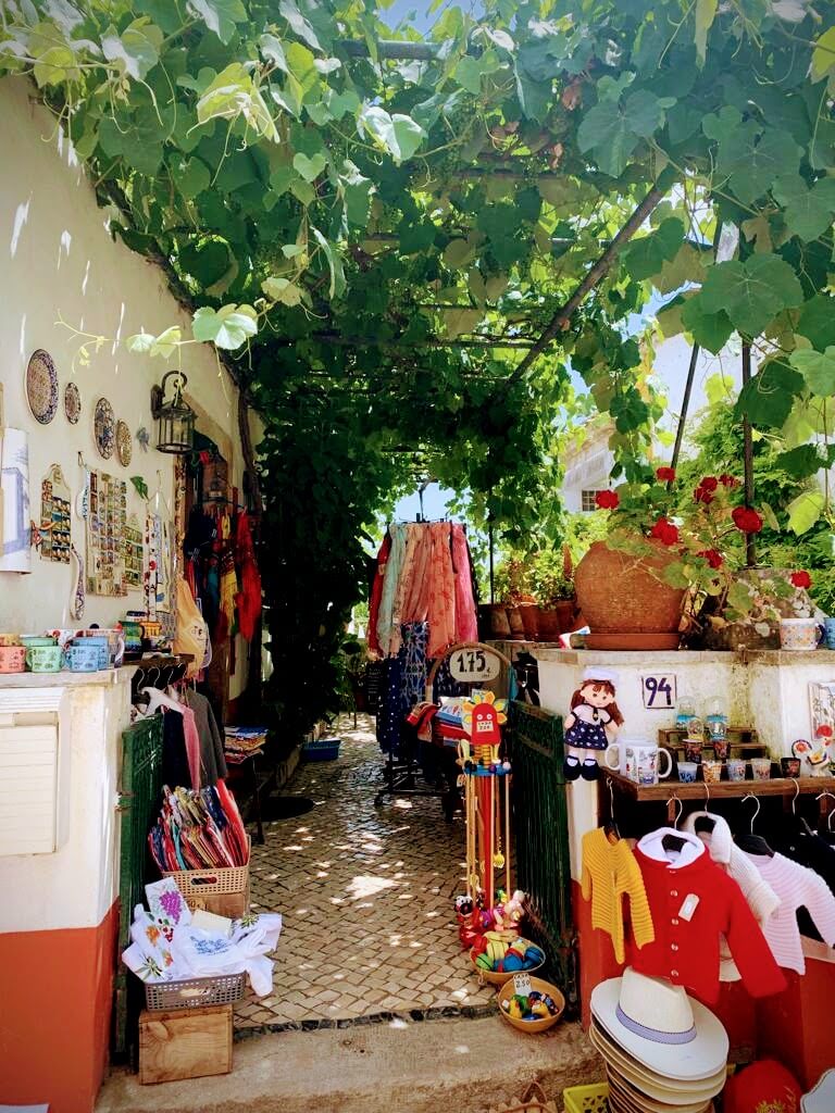 A storefront with clothes, toys, and flowers for sale. 