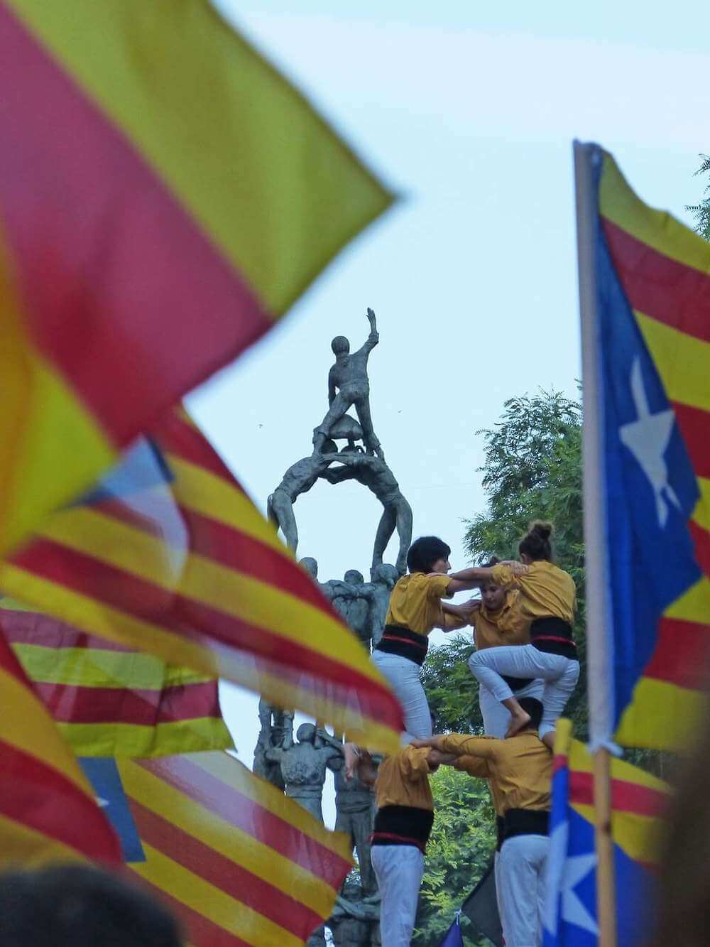 Castellers in Barcelona, Spain