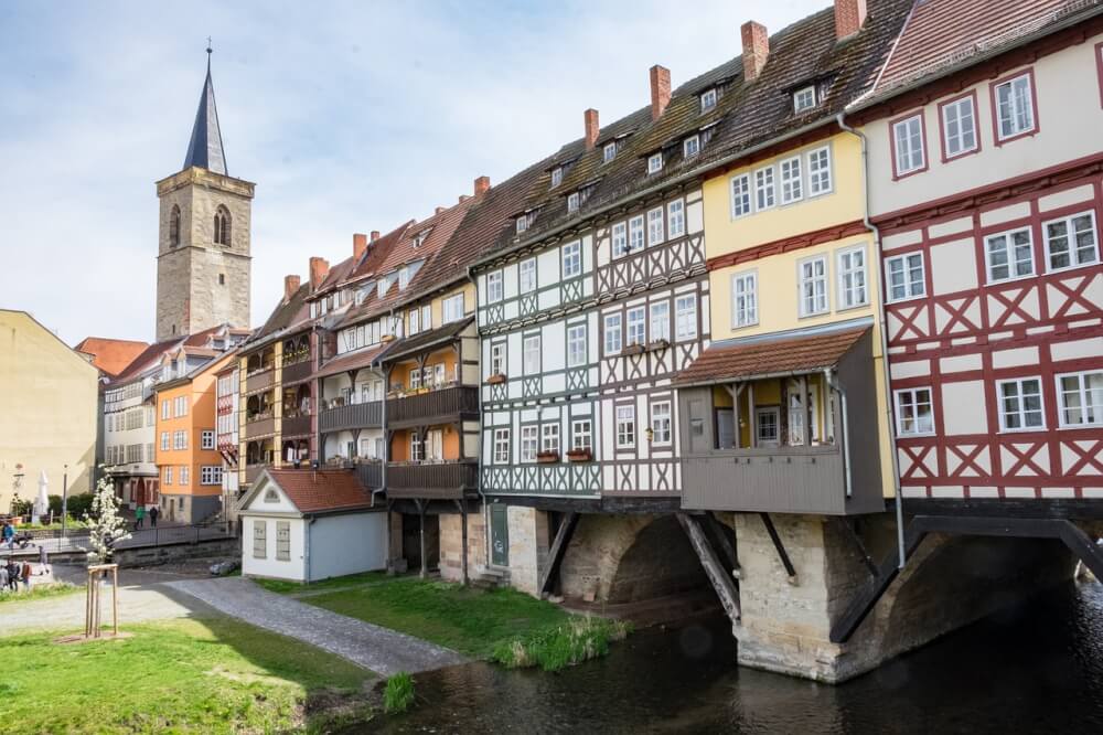 Merchant's bridge in Erfurt, Germany