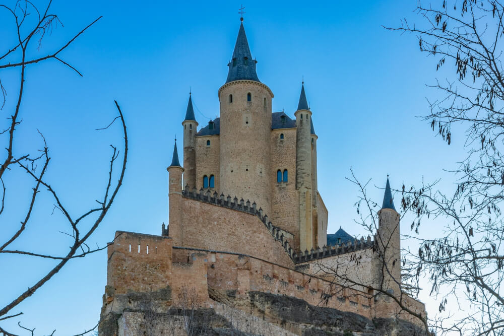 A medieval castle on a hill