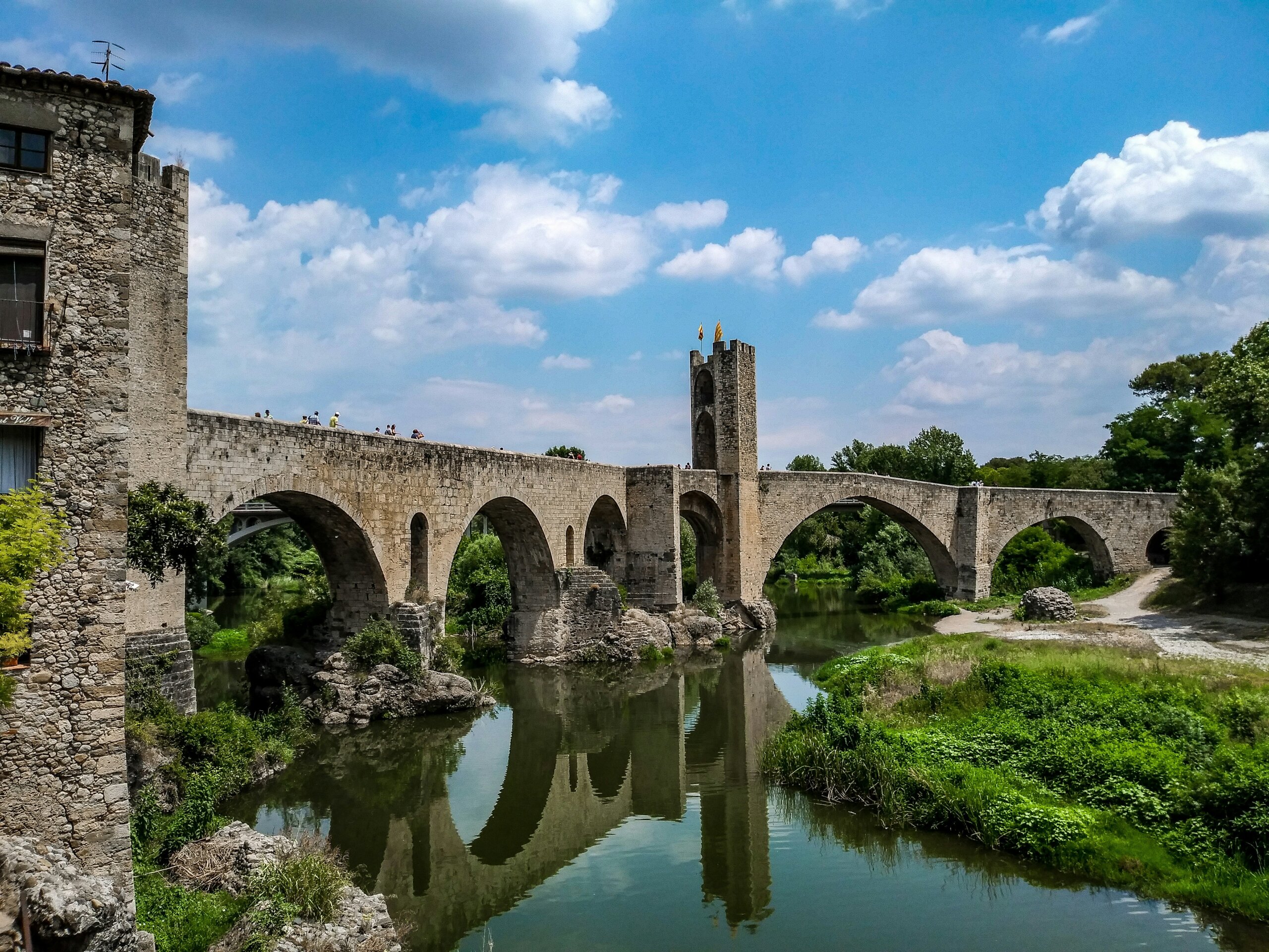 Bridge over the river Fluviá in Besalú, Spain