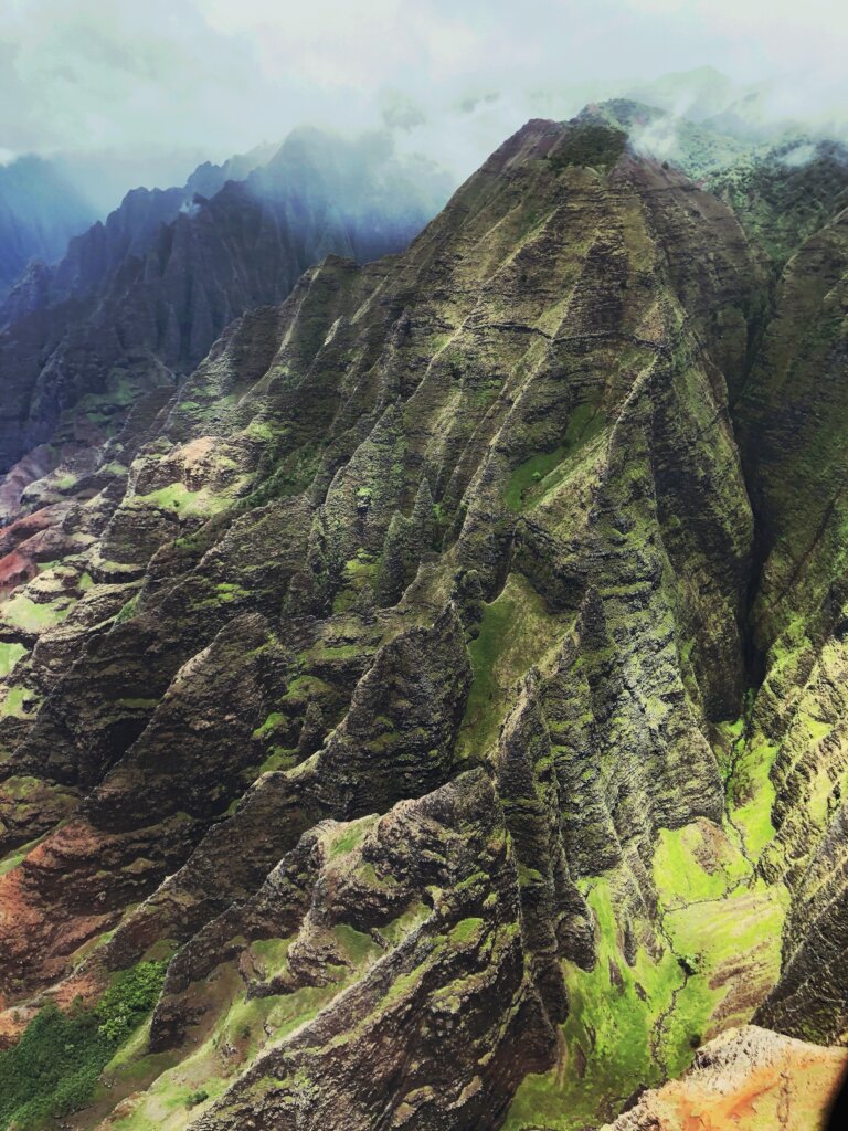 Clouds crowning one of Hawaii's many, beautiful mountains. 