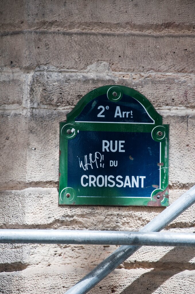 Rue du Croissant sign in Paris