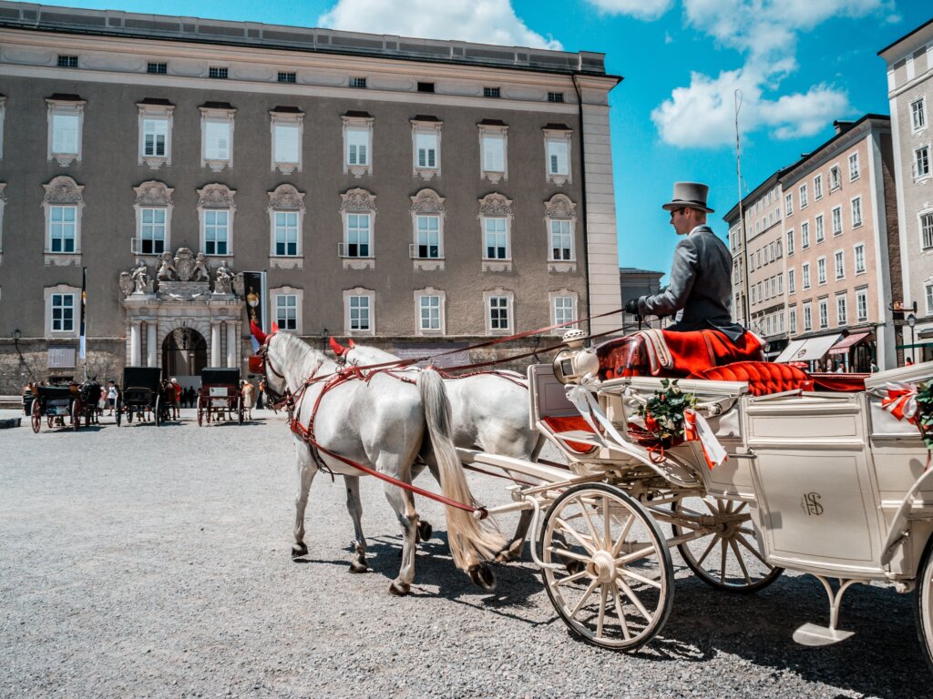 Horse carriage in Salzburg Austria